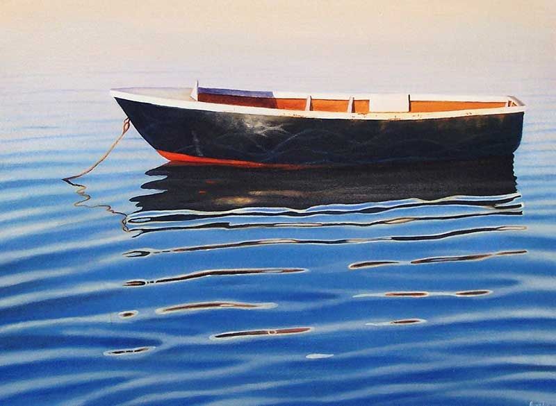 Noosa Reflections, acrylic on Arches paper, by James Ainslie