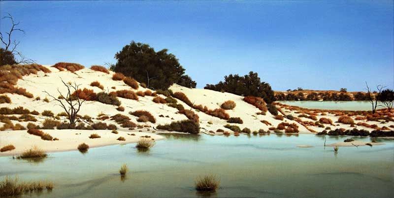 Near Mulga Point, acrylic on linen, by James Ainslie