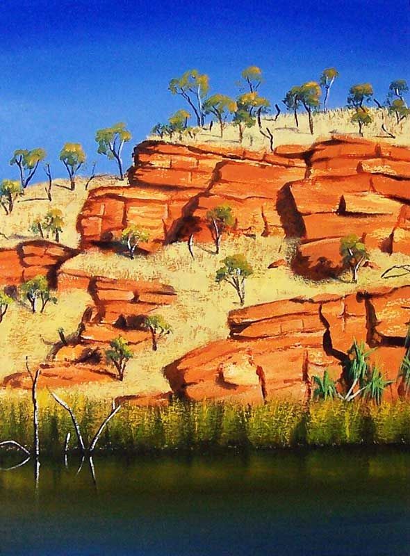 Gorge Note Book 5, acrylic on Arches paper, by James Ainslie