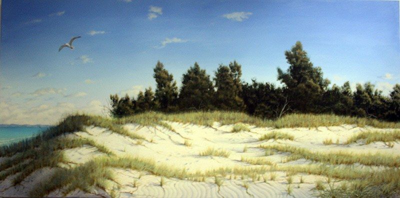 Late Afternoon Shadows, acrylic on canvas, by James Ainslie