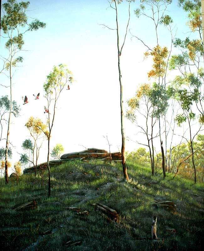 Cania Gorge Rebirth, acrylic on canvas, by James Ainslie