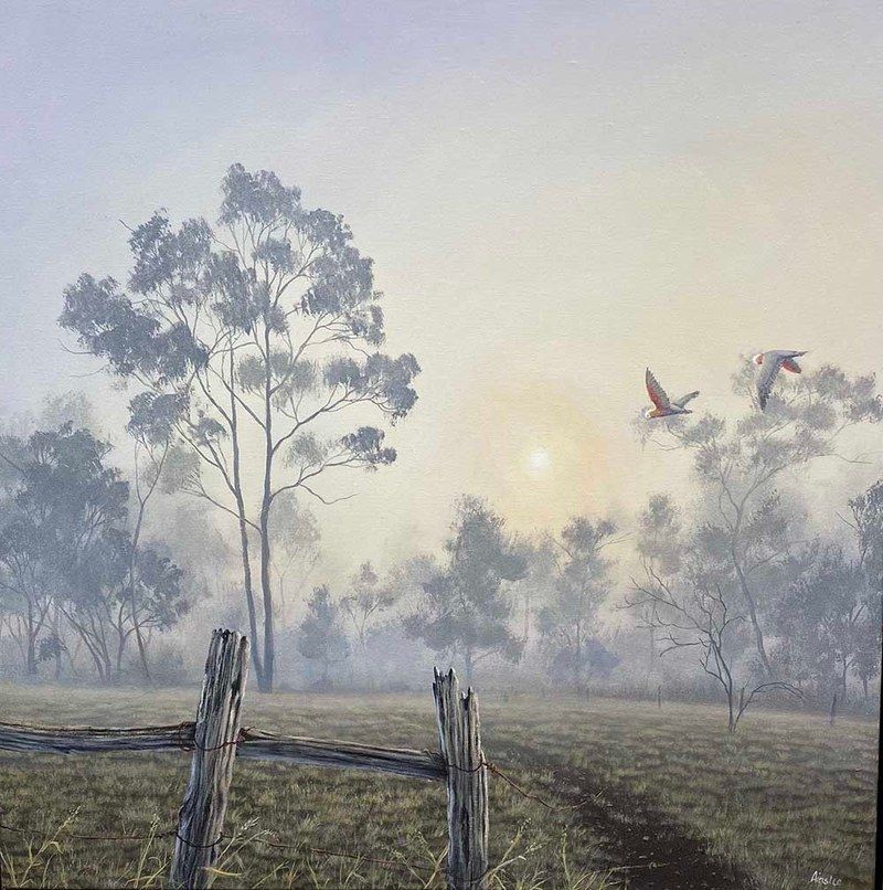 And Gleaming Halls Of Morn, acrylic on canvas, by James Ainslie