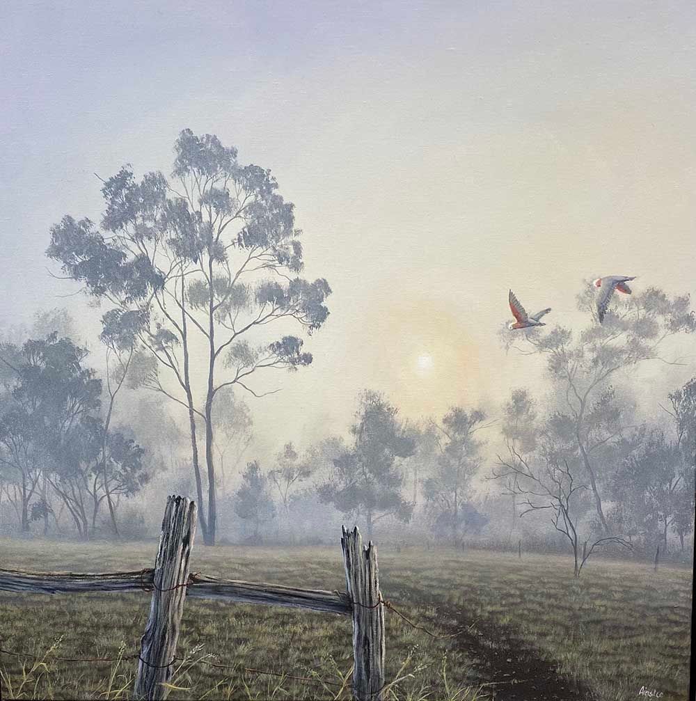 And Gleaming Halls Of Morn, acrylic on canvas, by James Ainslie