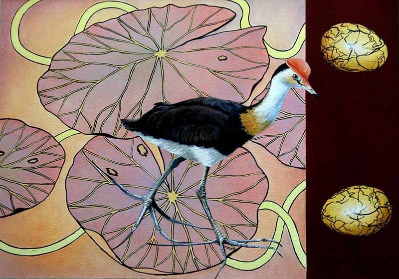 Tread Carefully, acrylic on Arches paper, by James Ainslie