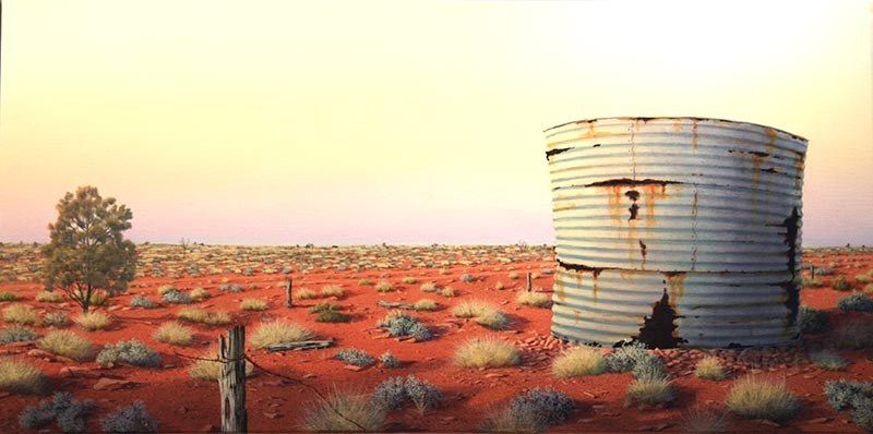 Harsh Country, acrylic on linen, by James Ainslie