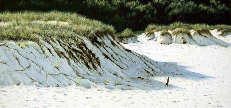 Into The Shadows, acrylic on Arches paper, by James Ainslie