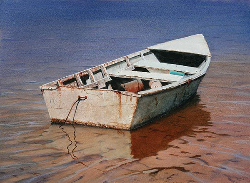 Shallow Waters, acrylic on Arches paper, by James Ainslie