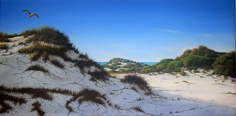 Warm Thermals, acrylic on linen, by James Ainslie