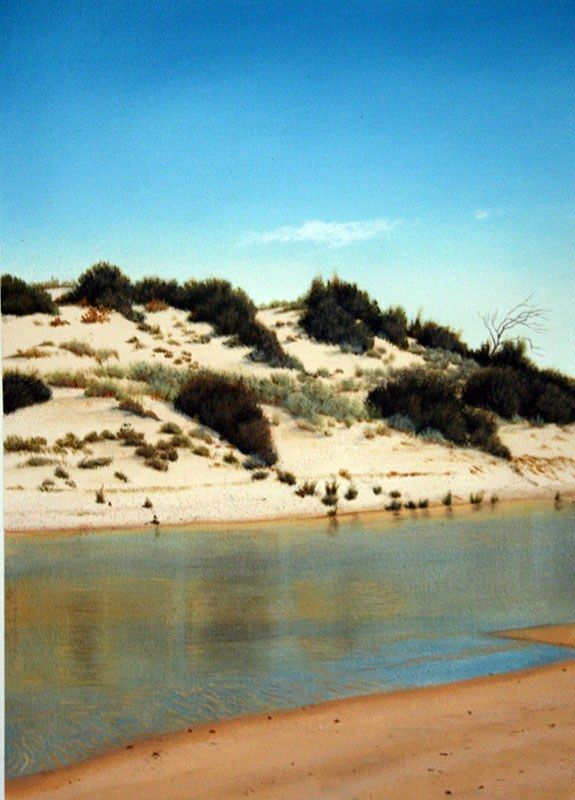 Mungarannie, acrylic on Arches paper, by James Ainslie