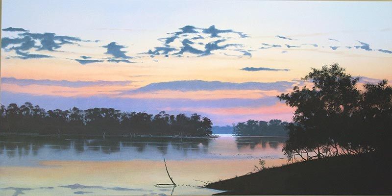 Beneath The Water Lurks, acrylic on linen, by James Ainslie