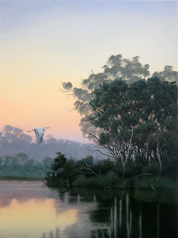 Dawn's Mist, acrylic on canvas, by James Ainslie