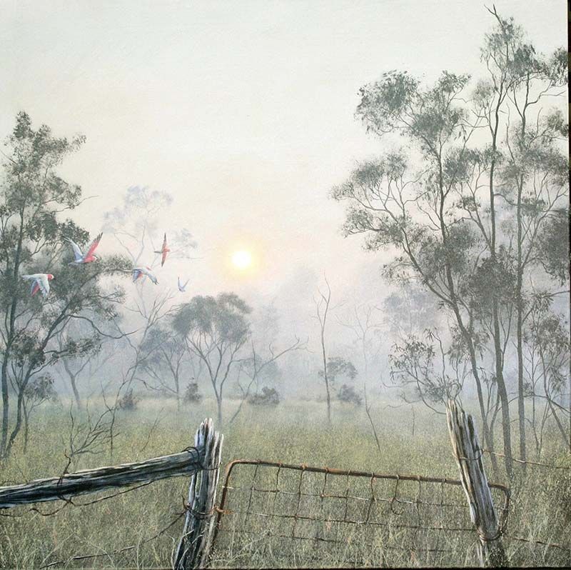 And Gleaming Halls of Dawn 2, acrylic on canvas, by James Ainslie