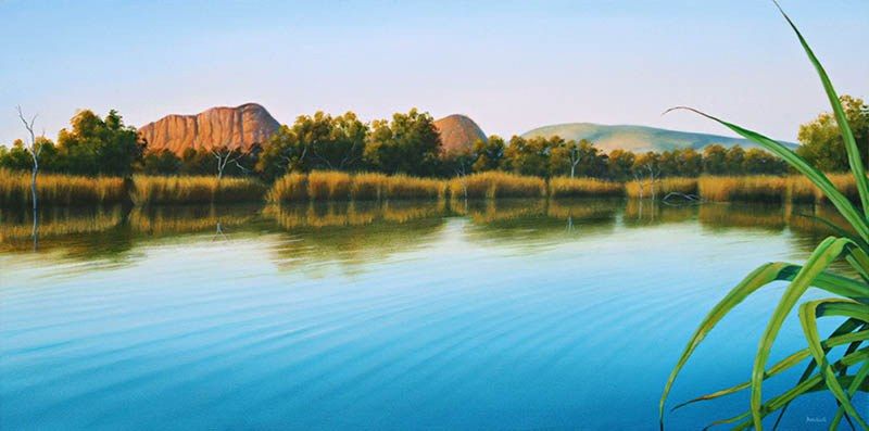 Kununurra Morn, acrylic on canvas, by James Ainslie