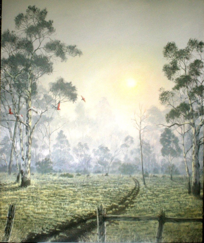 Hahndorf Mist, acrylic on canvas, by James Ainslie
