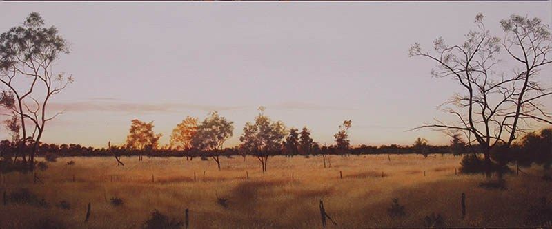 Nightfall On Barkley Plains, acrylic on linen, by James Ainslie