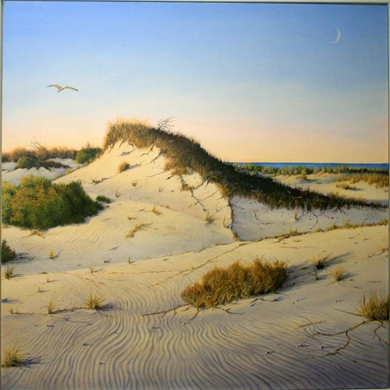 Fading Moon, acrylic on canvas, by James Ainslie